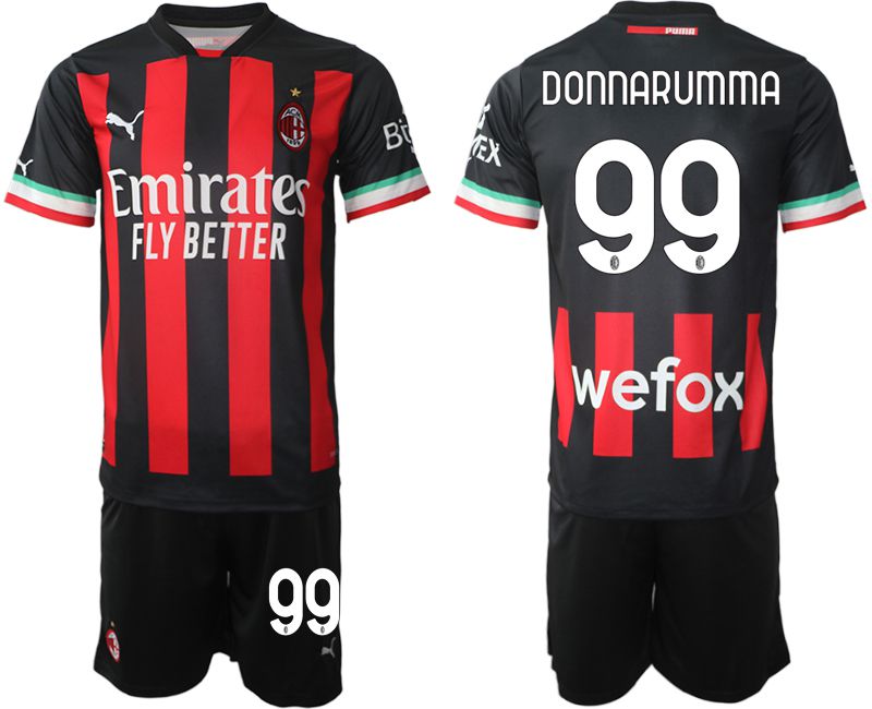 Men 2022-2023 Club Ac Milan home black #99 Soccer Jersey